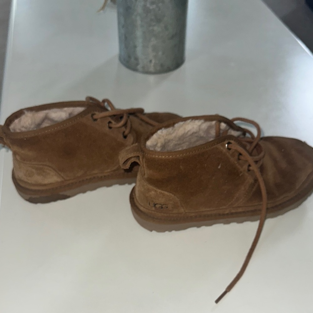 UGG Chestnut Suede Lace-Up Boots